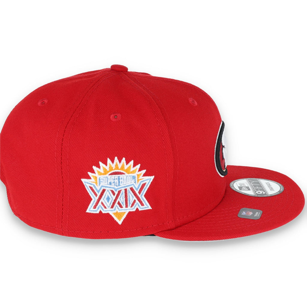 NEW ERA SAN FRANCISCO 49ERS SUPERBOWL XXIX PATCH Snapback 9FIFTY Snapback- RED product image 4, provided for visual
