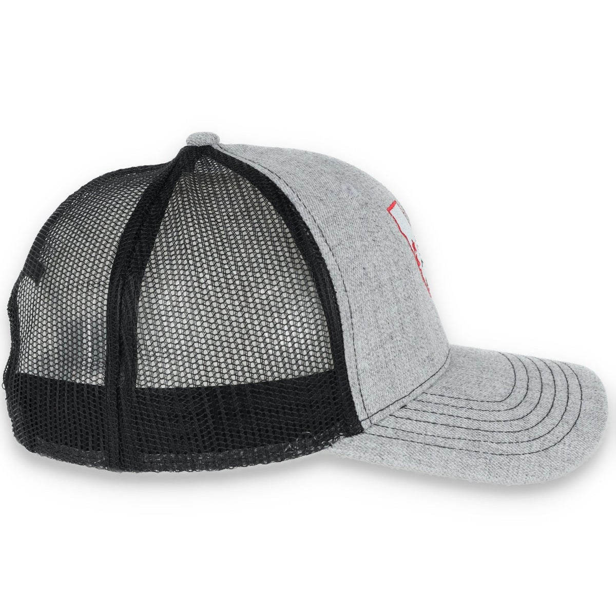 THE COLISEUM CALIFORNIA STATE BEAR TRUCKER Snapback HAT- HEATHER/BLACK product image 4, provided for visual reference and