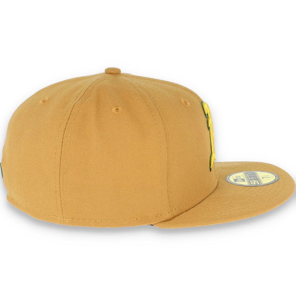 Oakland Athletics New Era 59Fifty Fitted Hat-Panama Tan product image 4, provided for visual reference and product detail