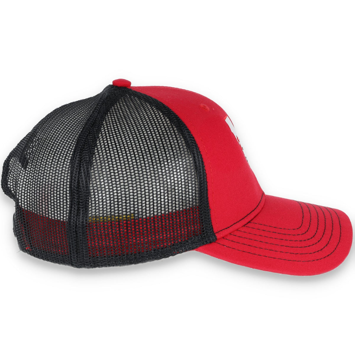 THE COLISEUM CALIFORNIA STATE BEAR TRUCKER Snapback HAT- RED/BLACK product image 4, provided for visual reference and