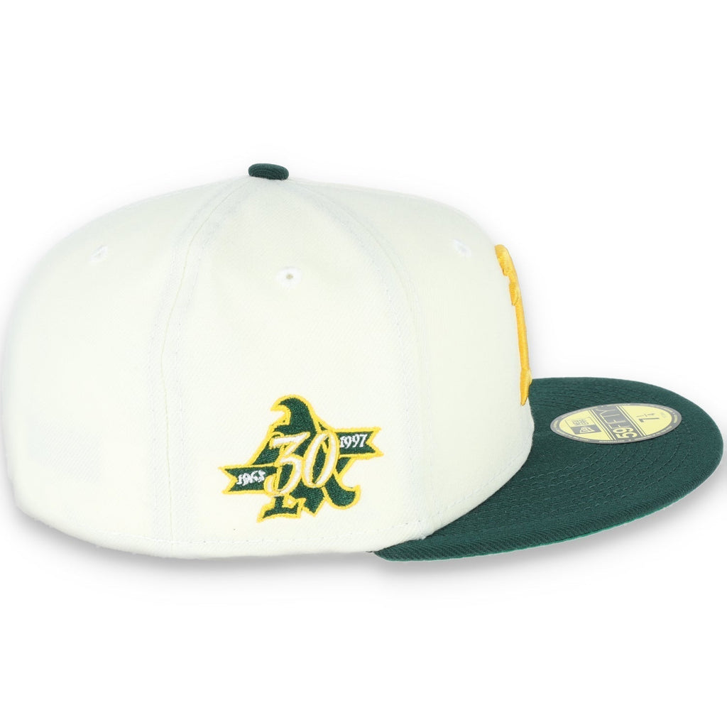 New Era Oakland Athletics 59FIFTY Fitted 30th Anniversary Patch-Ivory Hat product image 4, provided for visual reference and