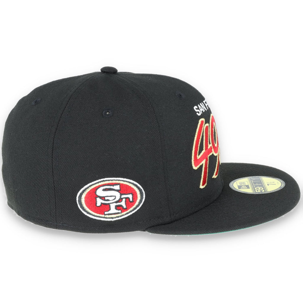 San Francisco 49ers New Era 59FIFTY Red Script-BLACK product image 4, provided for visual reference and product detail review