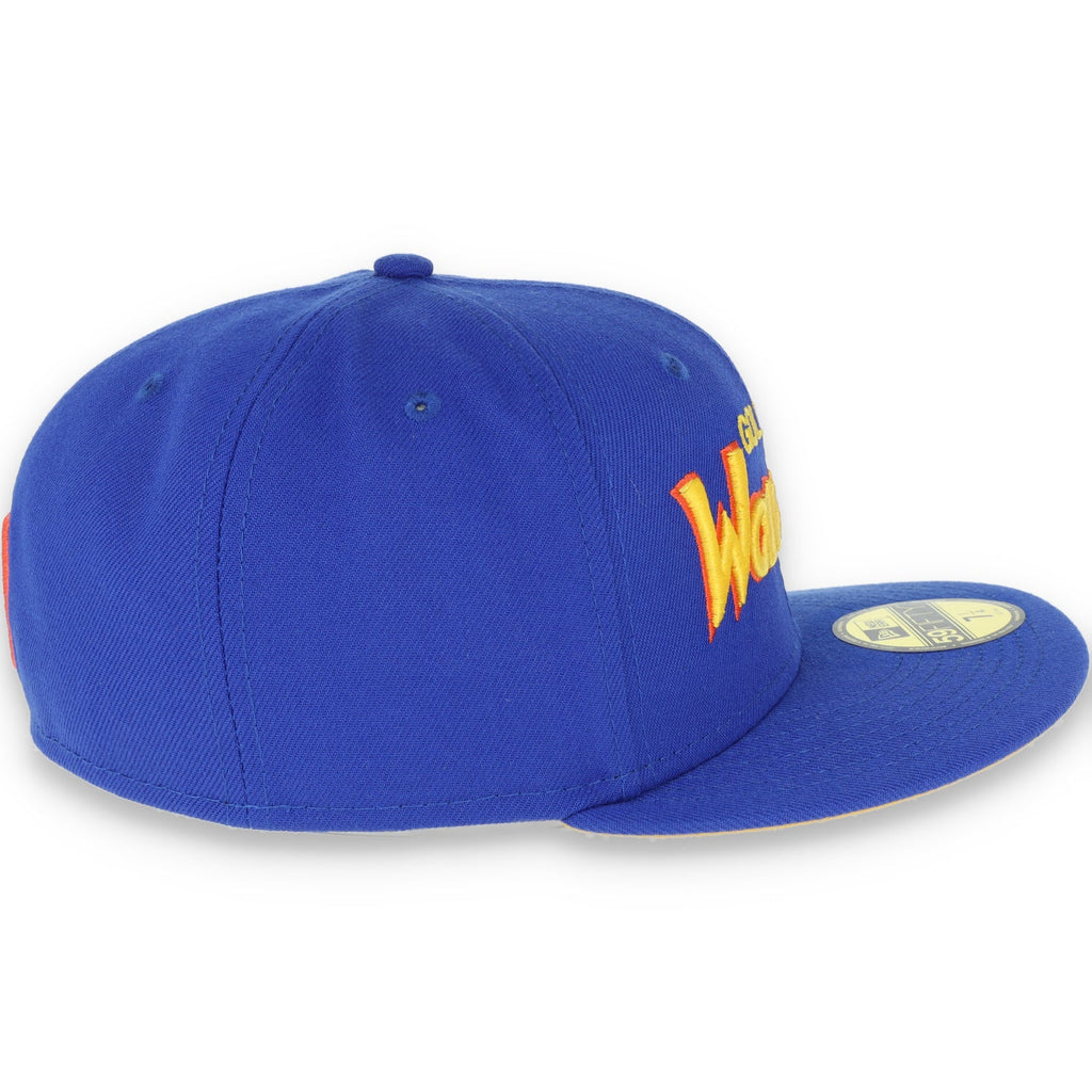 Golden State Warriors New Era 59Fifty Fitted 1989 Script Hat-Royal product image 4, provided for visual reference and