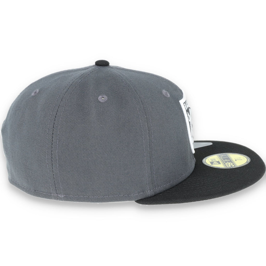 Las Vegas Raiders New Era 59Fifty Fitted Shield Logo -Black/Grey product image 4, provided for visual reference and product