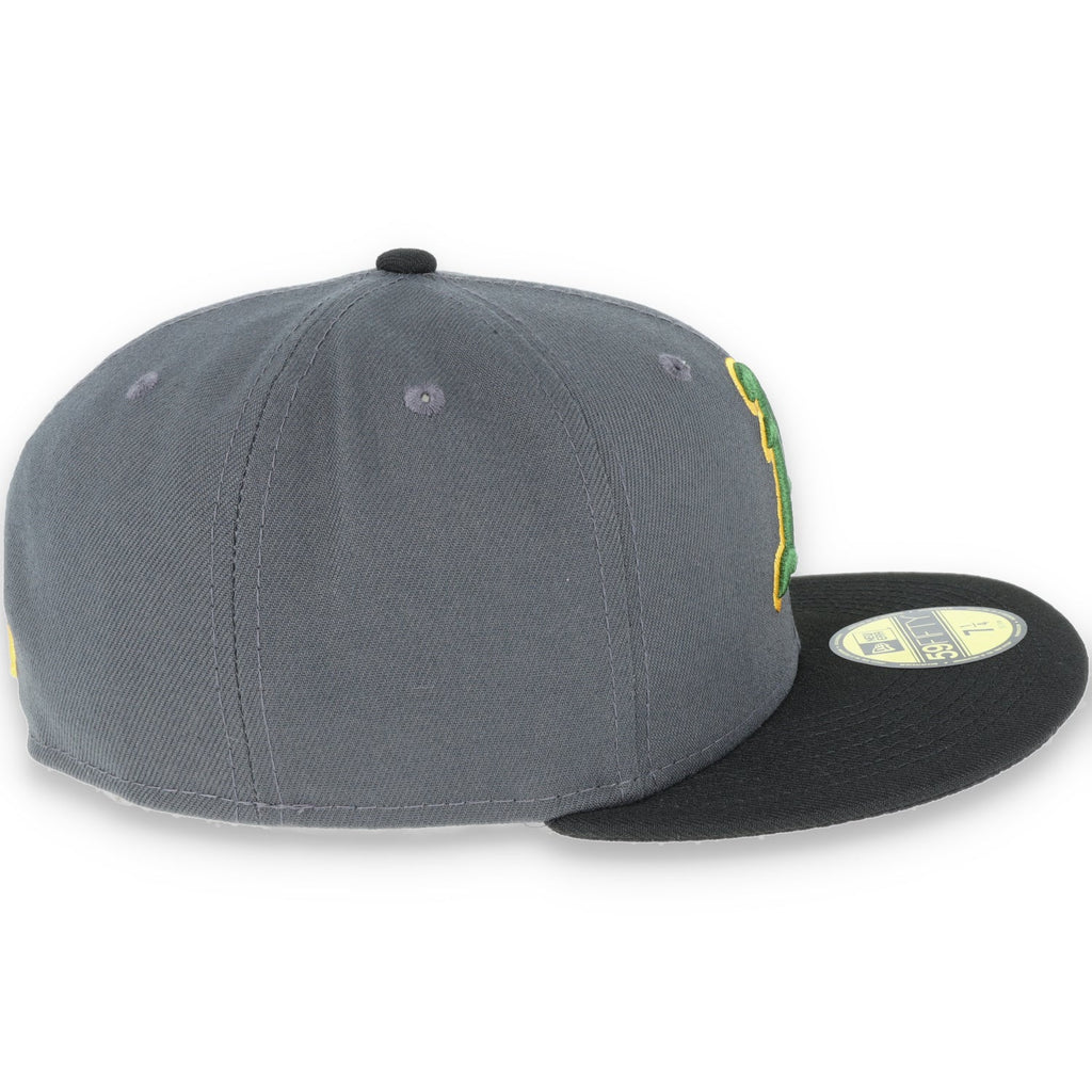 New Era Oakland Athletics 59Fifty Fitted Hat - Dark Grey/Black product image 4, provided for visual reference and product