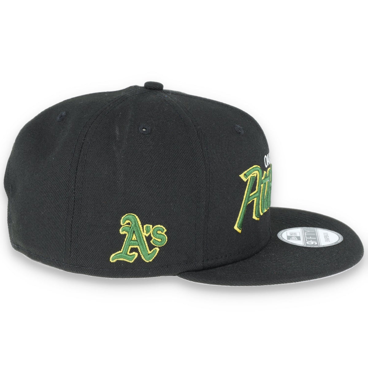 Oakland Athletics New Era 9FIFTY OG Script Adjustable Snapback Hat-Black TMC product image 4, provided for visual reference