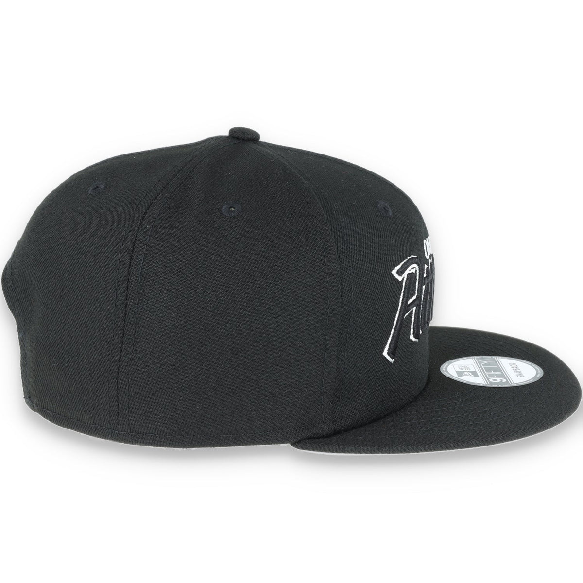 OAKLAND ATHLETICS NEW ERA SCRIPT 9FIFTY Snapback-BLK/WHT product image 4, provided for visual reference and product detail