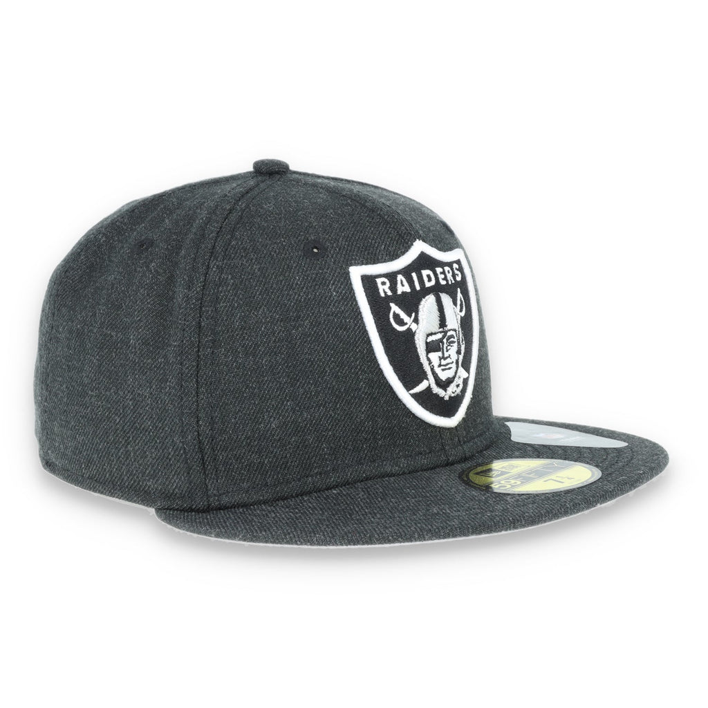 Las Vegas Raiders New Era 59Fifty Fitted Shield Logo -Black Heather product image 3, provided for visual reference and