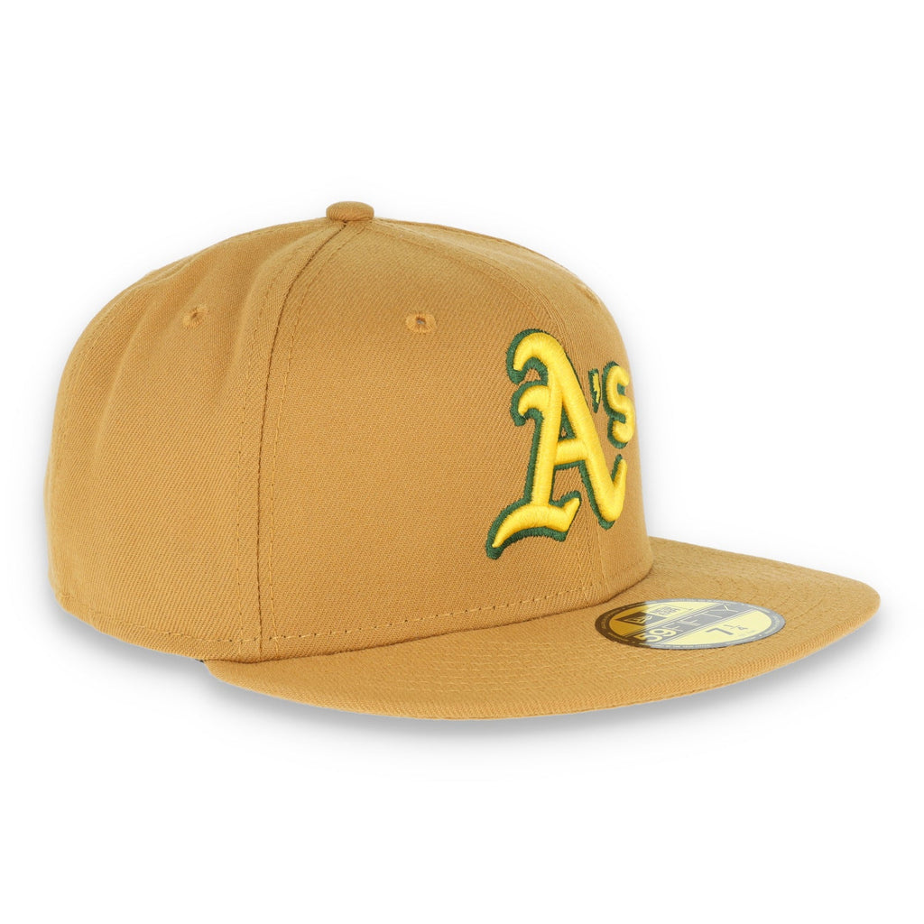 Oakland Athletics New Era 59Fifty Fitted Hat-Panama Tan product image 3, provided for visual reference and product detail