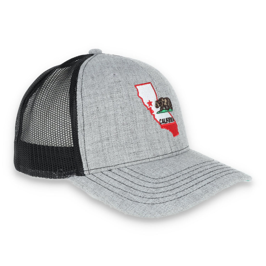 THE COLISEUM CALIFORNIA STATE BEAR TRUCKER Snapback HAT- HEATHER/BLACK product image 3, provided for visual reference and