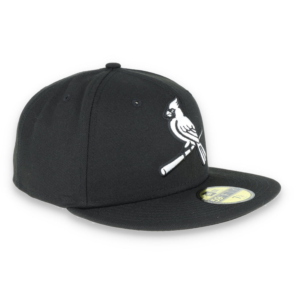 St. Louis Cardinals New Era Basic Collection Fitted 59Fifty-Black And White product image 3, provided for visual reference