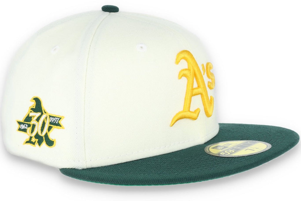 New Era Oakland Athletics 59FIFTY Fitted 30th Anniversary Patch-Ivory Hat product image 1, provided for visual reference and