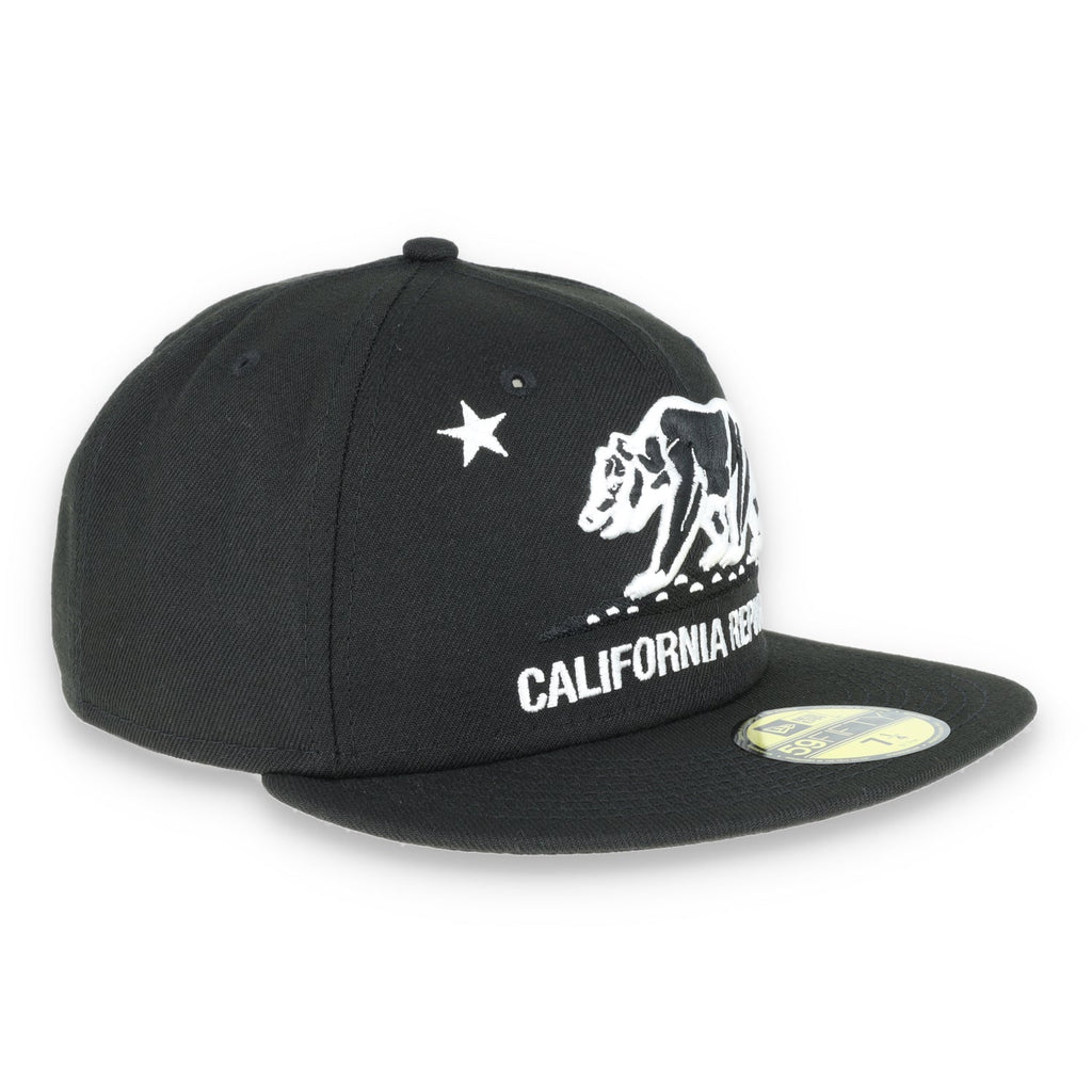 New Era California Republic 59Fifty Fitted Black And White Hat product image 3, provided for visual reference and product