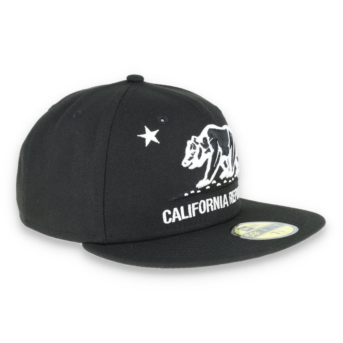 New Era California Republic 59Fifty Fitted Black And White Hat product image 3, provided for visual reference and product