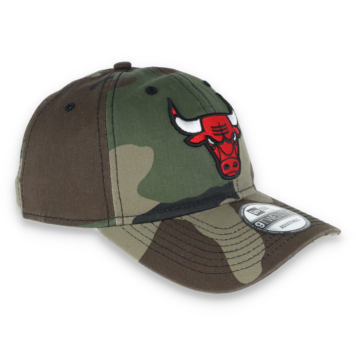 Chicago Bulls New Era Core Classic Woodland Camo 9Twenty Adjustable-Camo product image 3, provided for visual reference and