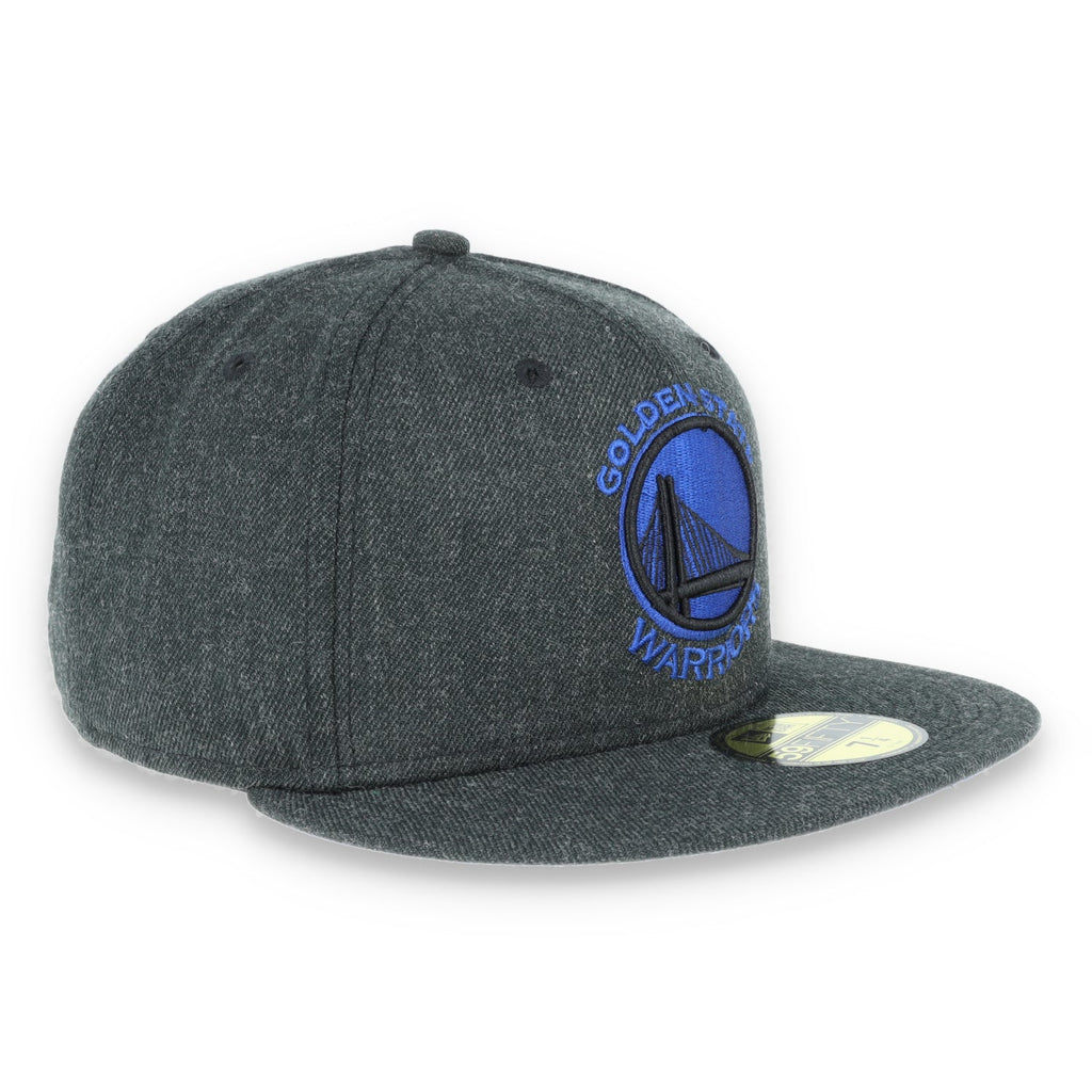 Golden State Warriors New Era 59Fifty Hat-Heather Black/Dark Blue product image 3, provided for visual reference and product