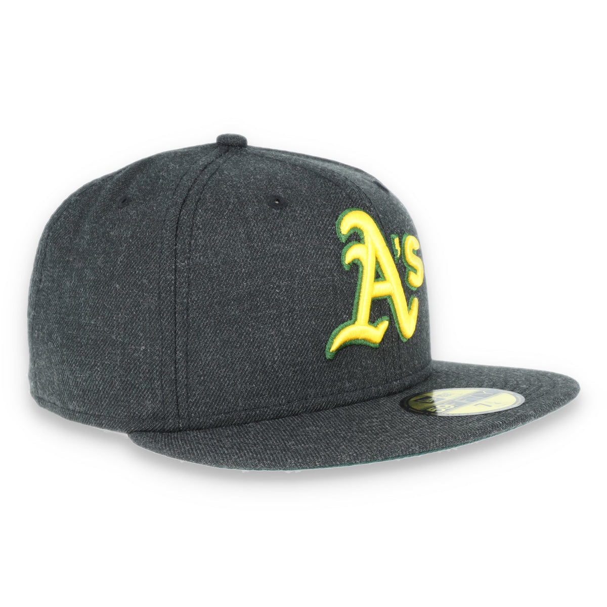 New Era 59Fifty Oakland Athletics CAP -BLACK HEATHER GOLD/ DARK GREEN product image 3, provided for visual reference and