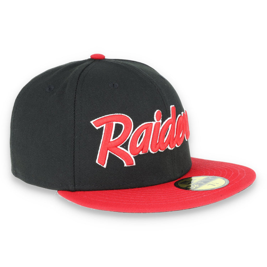 Las Vegas Raiders New Era 59Fifty Fitted Script -Black/Red product image 3, provided for visual reference and product detail