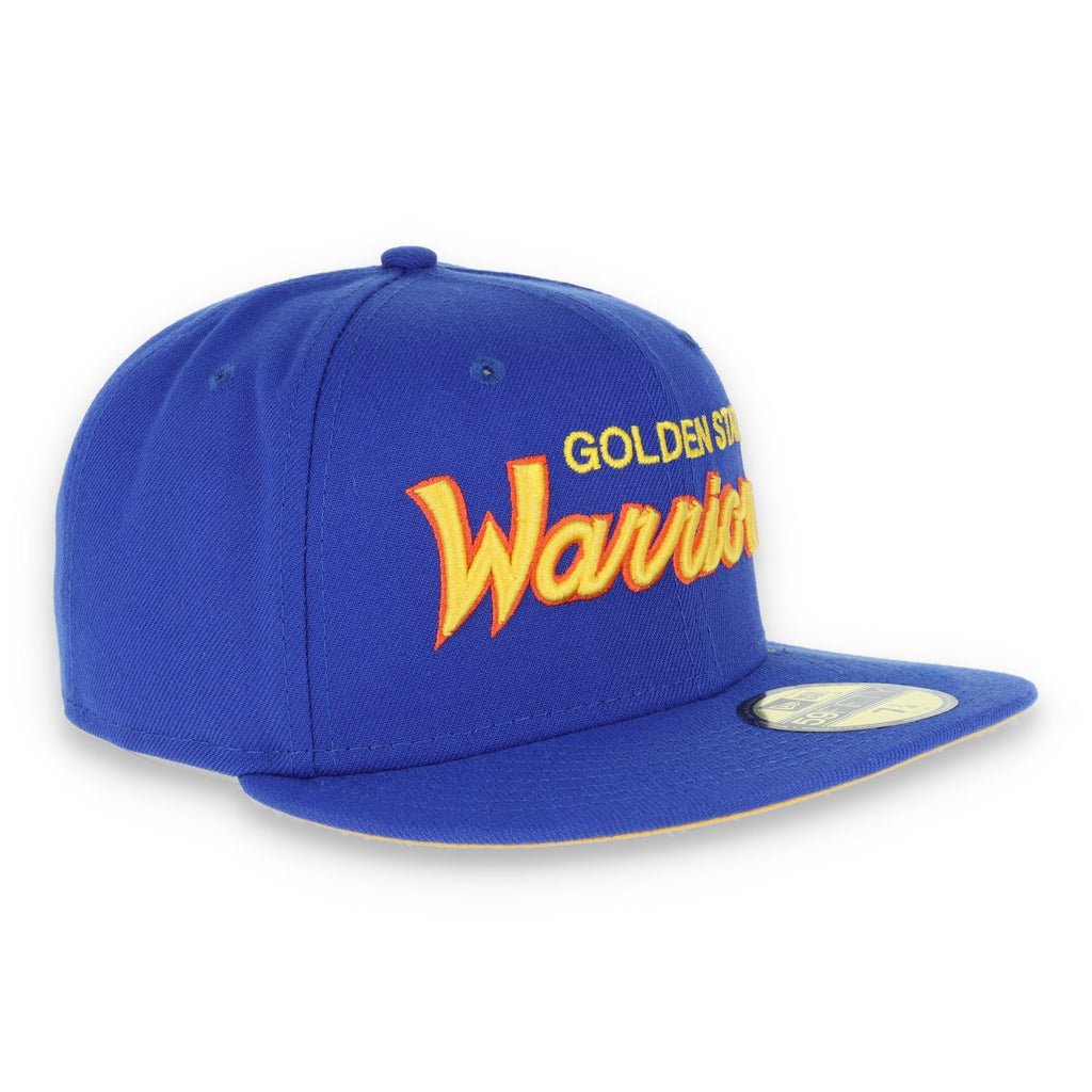 Golden State Warriors New Era 59Fifty Fitted 1989 Script Hat-Royal product image 3, provided for visual reference and