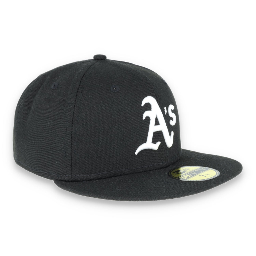 Oakland Athletics New Era 59Fifty Fitted Black/White product image 3, provided for visual reference and product detail review