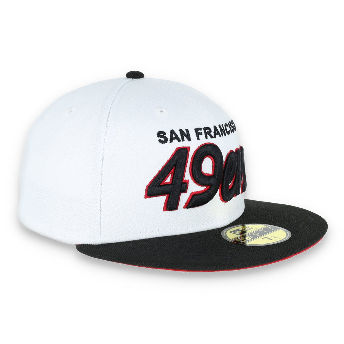 NEW ERA SAN FRANCISCO 49ERS 59FIFTY FITTED SCRIPT HAT-White product image 3, provided for visual reference and product
