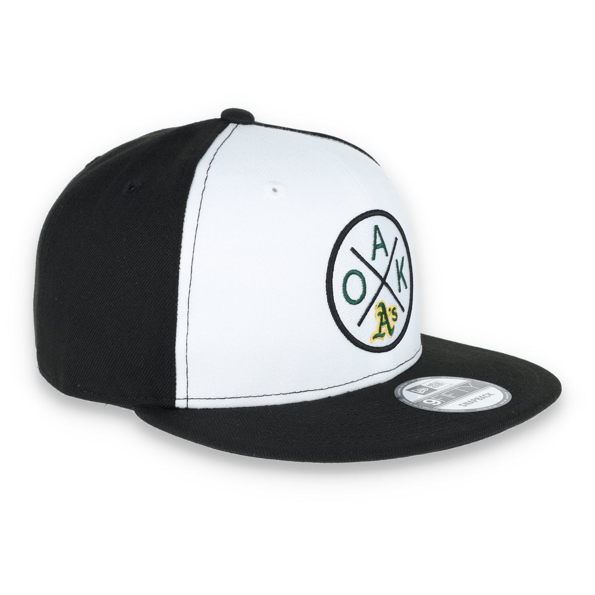 OAKLAND ATHLETICS NEW ERA 4X LOGO 9FIFTY Snapback HAT-WHITE product image 3, provided for visual reference and product