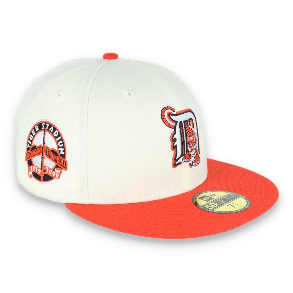 New Era Detroit Tigers Patch 59FIFTY Fitted Hat-Ivory product image 1, provided for visual reference and product detail