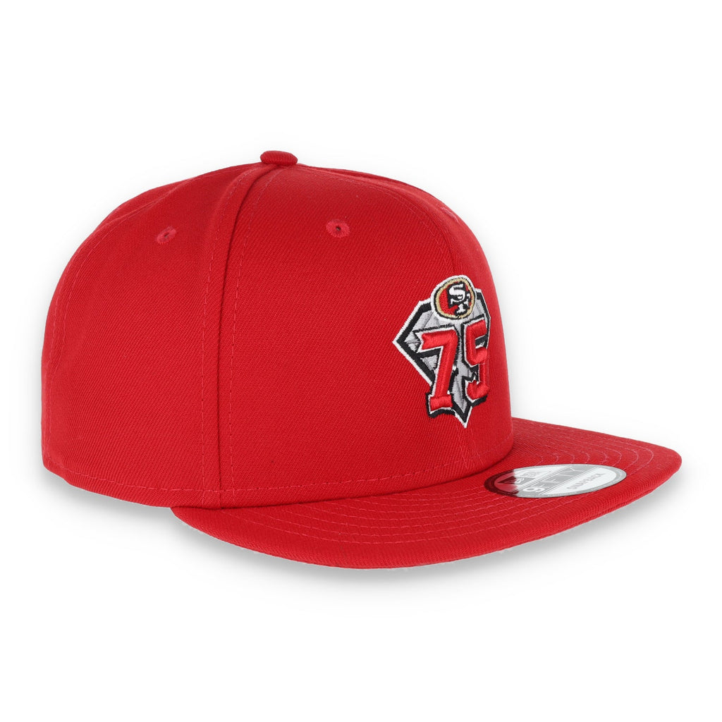 San Francisco 49ers New Era 75th Anniversary 9FIFTY Snapback Adjustable Hat - Scarlet product image 3, provided for visual