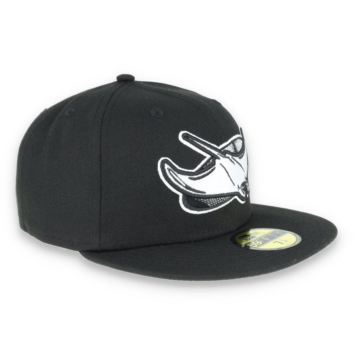 Tampa Bay Rays New Era Basic Collection Fitted 59Fifty-Black And White product image 3, provided for visual reference and