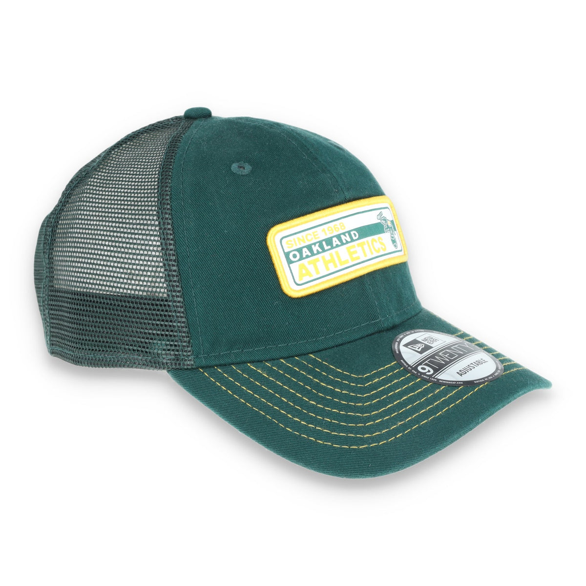 Oakland Athletics Worn Trucker 9TWENTY - GREEN product image 3, provided for visual reference and product detail review