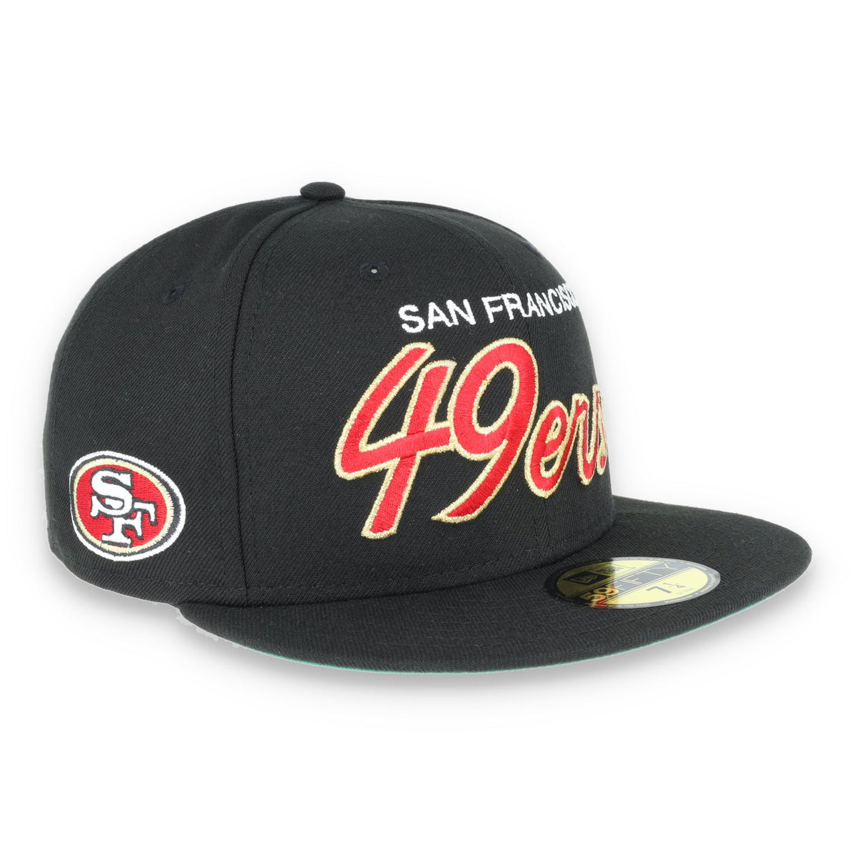San Francisco 49ers New Era 59FIFTY Red Script-BLACK product image 3, provided for visual reference and product detail review