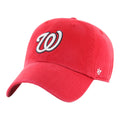 Washington Nationals '47 Clean Up Red Adjustable Hat product image 1, provided for visual reference and product detail review