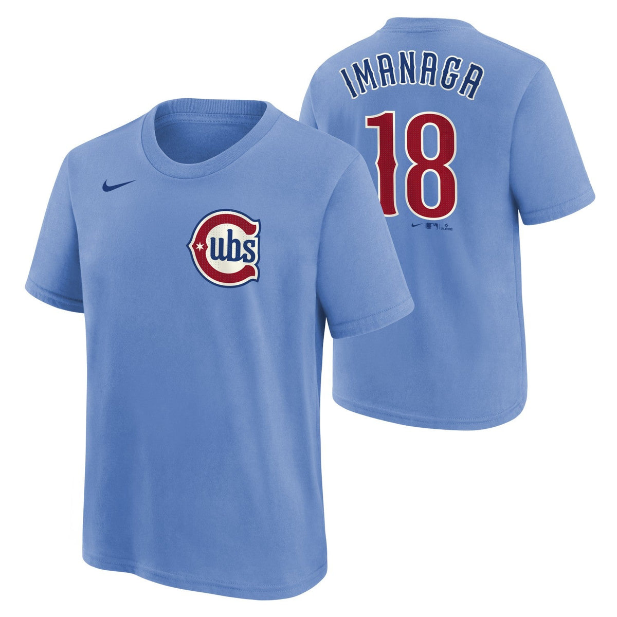 Shota Imanaga Chicago Cubs Youth Alt 2 Name and Number T-Shirt product image 1, provided for visual reference and product