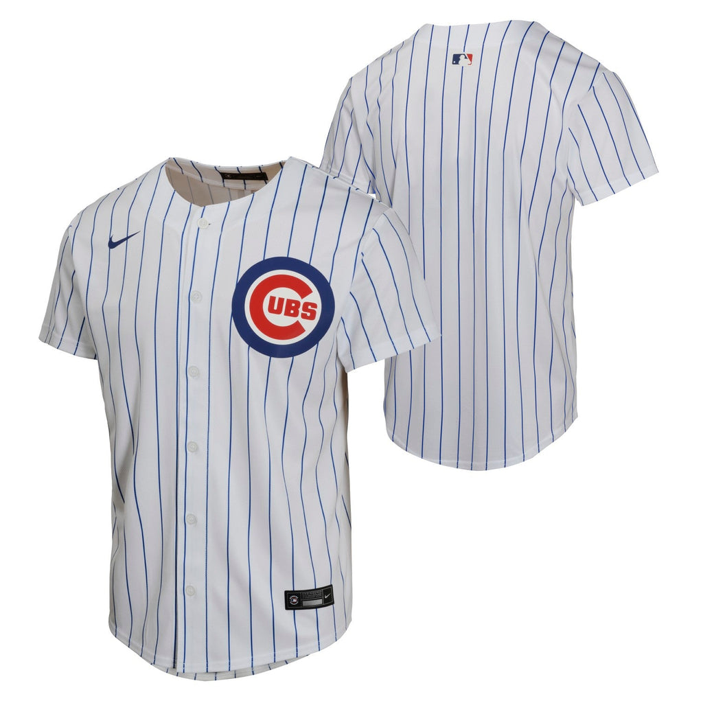 Chicago Cubs Nike Youth Home Baseline Jersey product image 1, provided for visual reference and product detail review