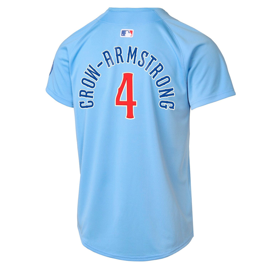 Pete Crow-Armstrong Chicago Cubs Nike Youth Alt Blues Jersey product image 2, provided for visual reference and product