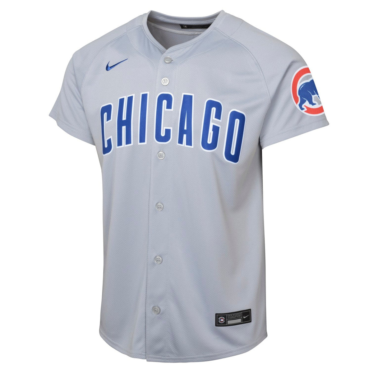 Youth Chicago Cubs Nike Grey Road Limited Jersey product image 2, provided for visual reference and product detail review