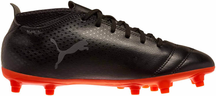 Puma Men One 17.4 FG - Black/Shocking Orange product image 5, provided for visual reference and product detail review