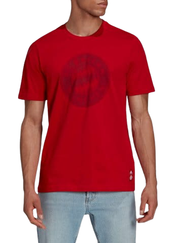 Adidas FC Bayern Munich T-Shirt - Red product image 1, provided for visual reference and product detail review