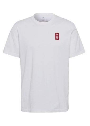 Adidas FC Bayern Munich Street T-Shirt - White product image 1, provided for visual reference and product detail review