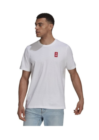 Adidas FC Bayern Munich Street T-Shirt - White product image 2, provided for visual reference and product detail review