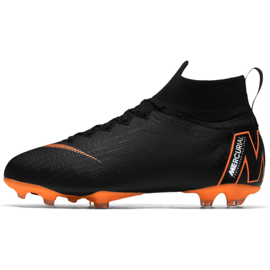 Nike Mercurial Jr Superfly 360 Elite Fg-Black/Total Orange/White product image 3, provided for visual reference and product