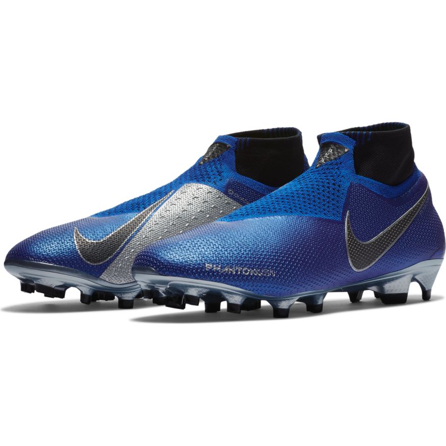 Nike Phantom Vision Elite DF FG - Racer Blue/Metallic Silver product image 3, provided for visual reference and product