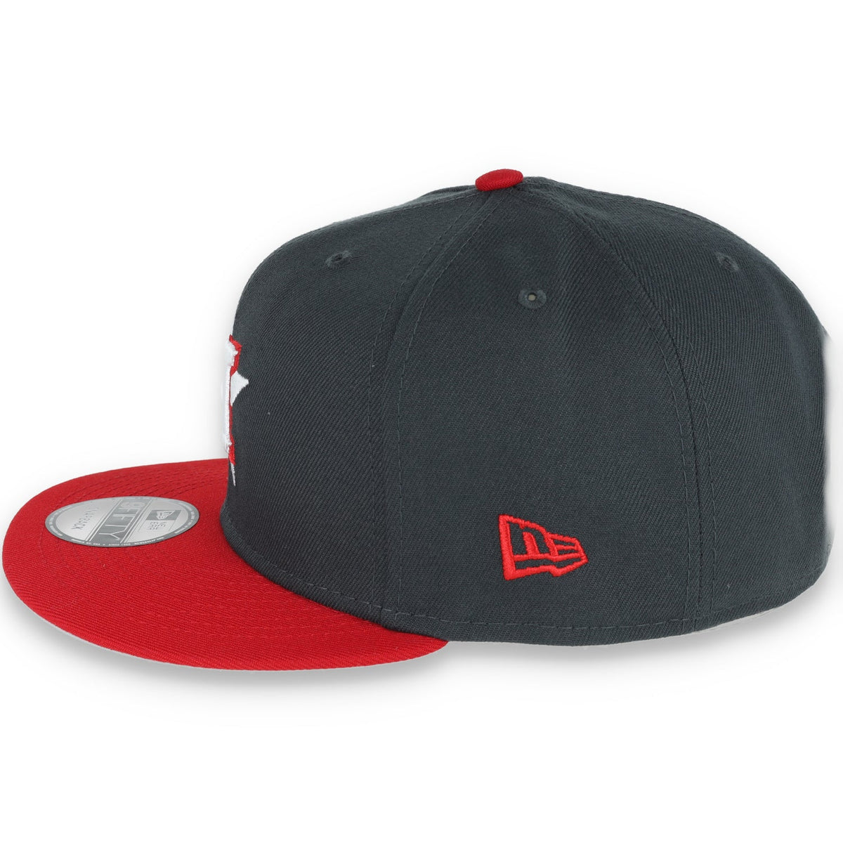 New Era Houston Astros 2-Tone Color Pack 9FIFTY Snapback Hat-Grey/Scarlet product image 4, provided for visual reference and