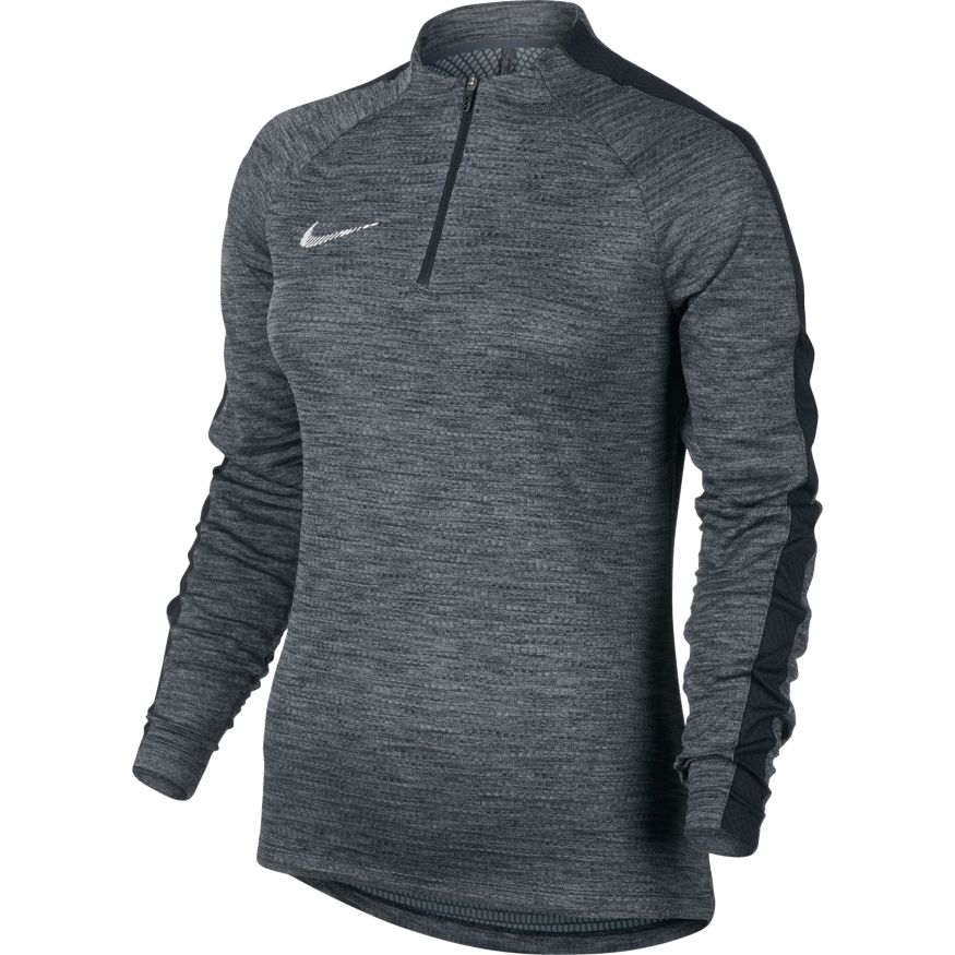 Nike Women Dry Squad Drill Soccer Top - Grey - Style 872918-010 product image 4, provided for visual reference and product