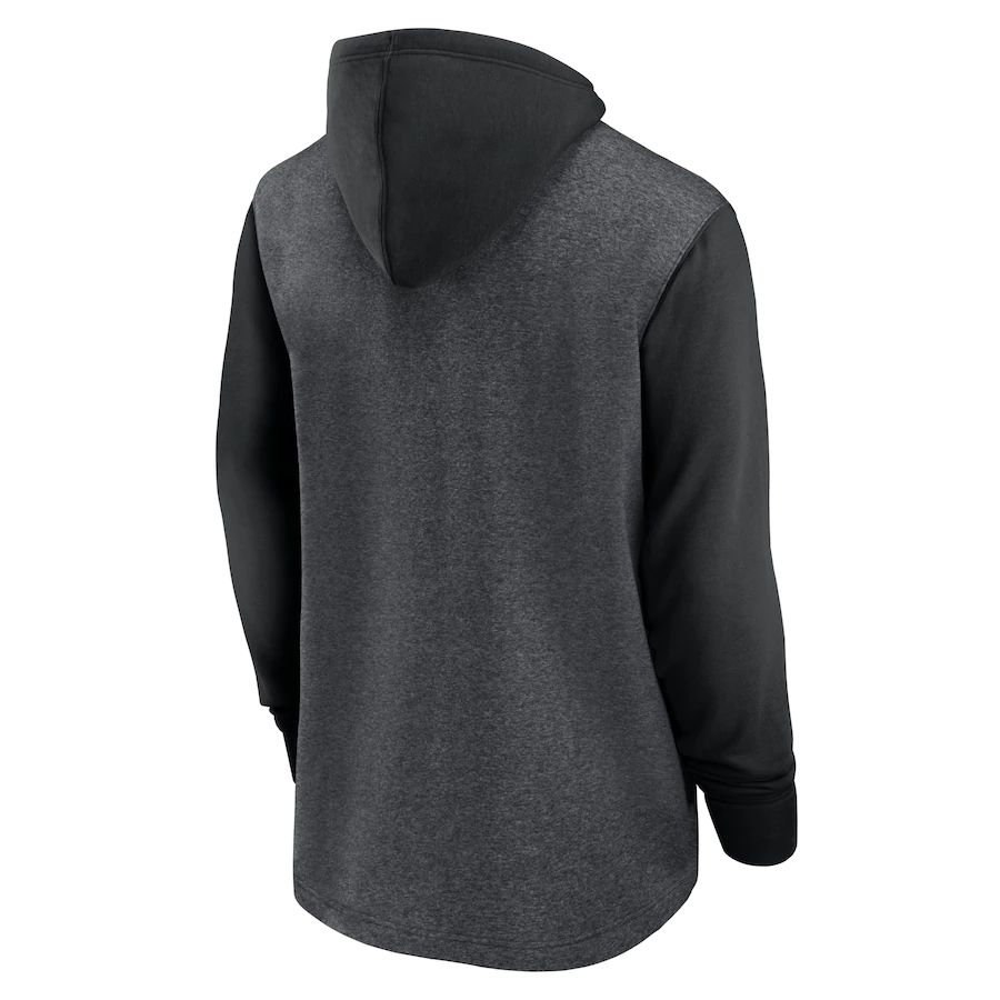 Nike Men Las Vegas Raiders Surrey Legacy Pullover Hoodie - Heathered Charcoal/Black product image 2, provided for visual