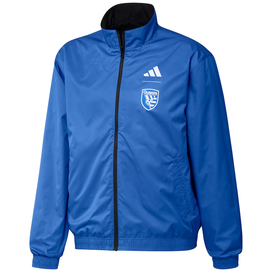 Adidas San Jose Earthquakes Reversible Anthem Jacket product image 2, provided for visual reference and product detail review