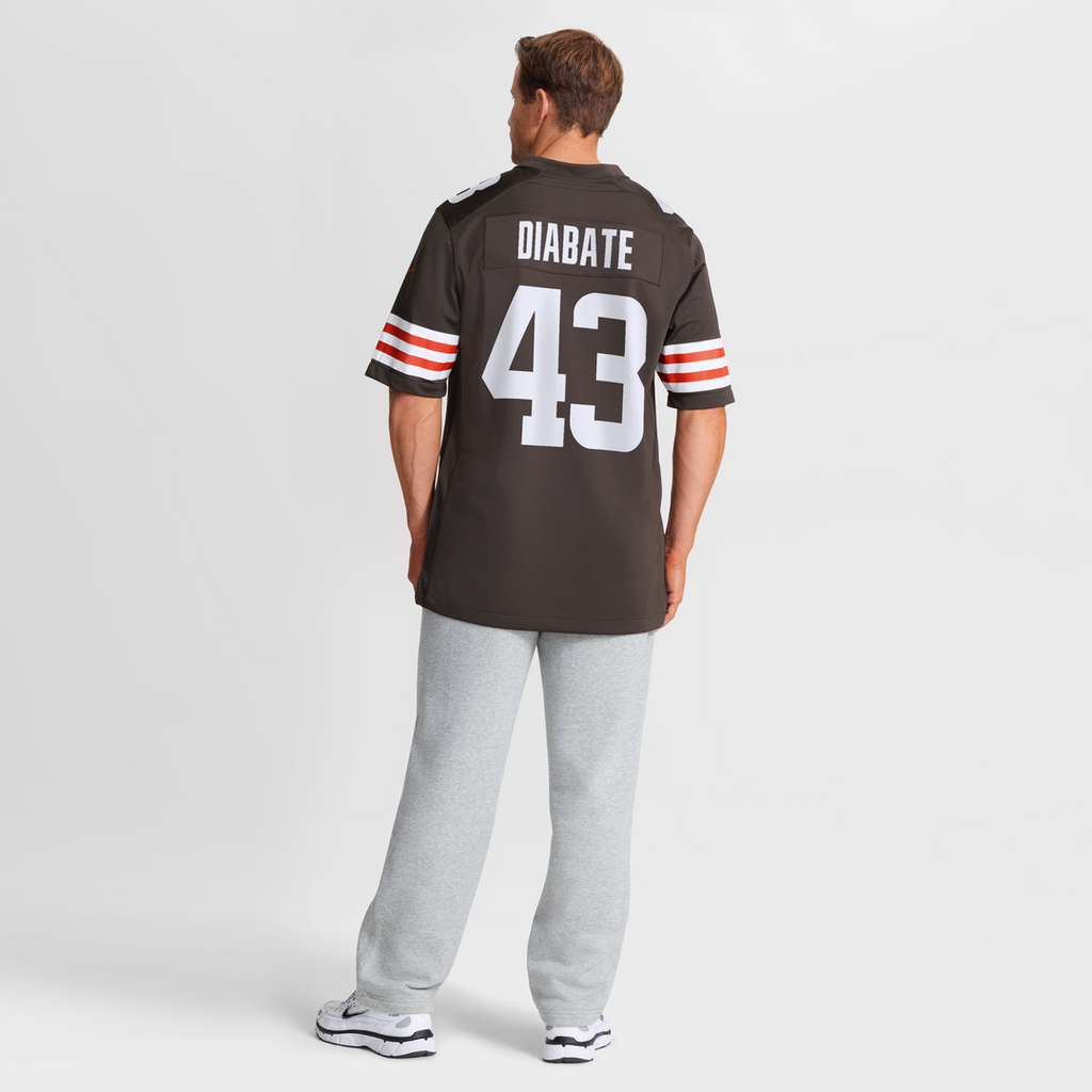 Cleveland Browns Mohamoud Diabate Nike Brown Game Jersey product image 8