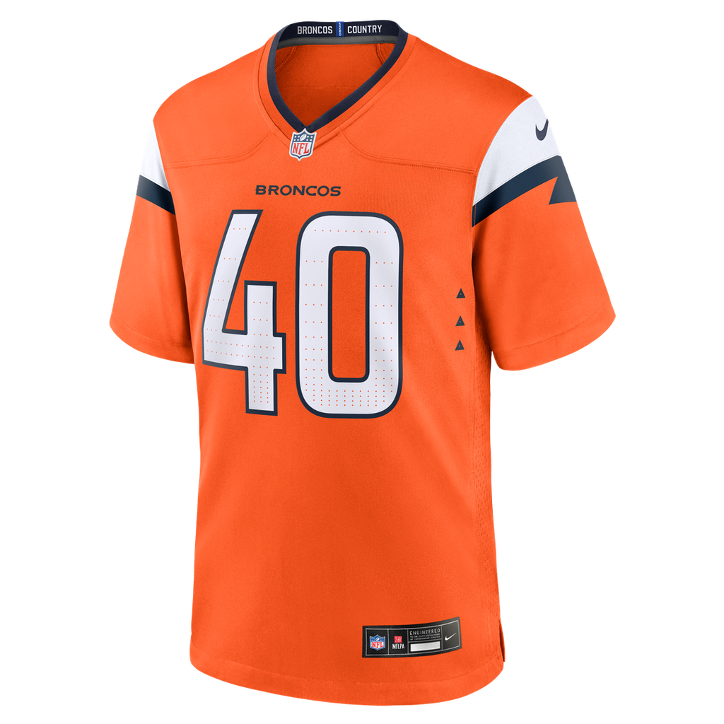 Denver Broncos Justin Strnad Nike Orange Game Jersey product image 2
