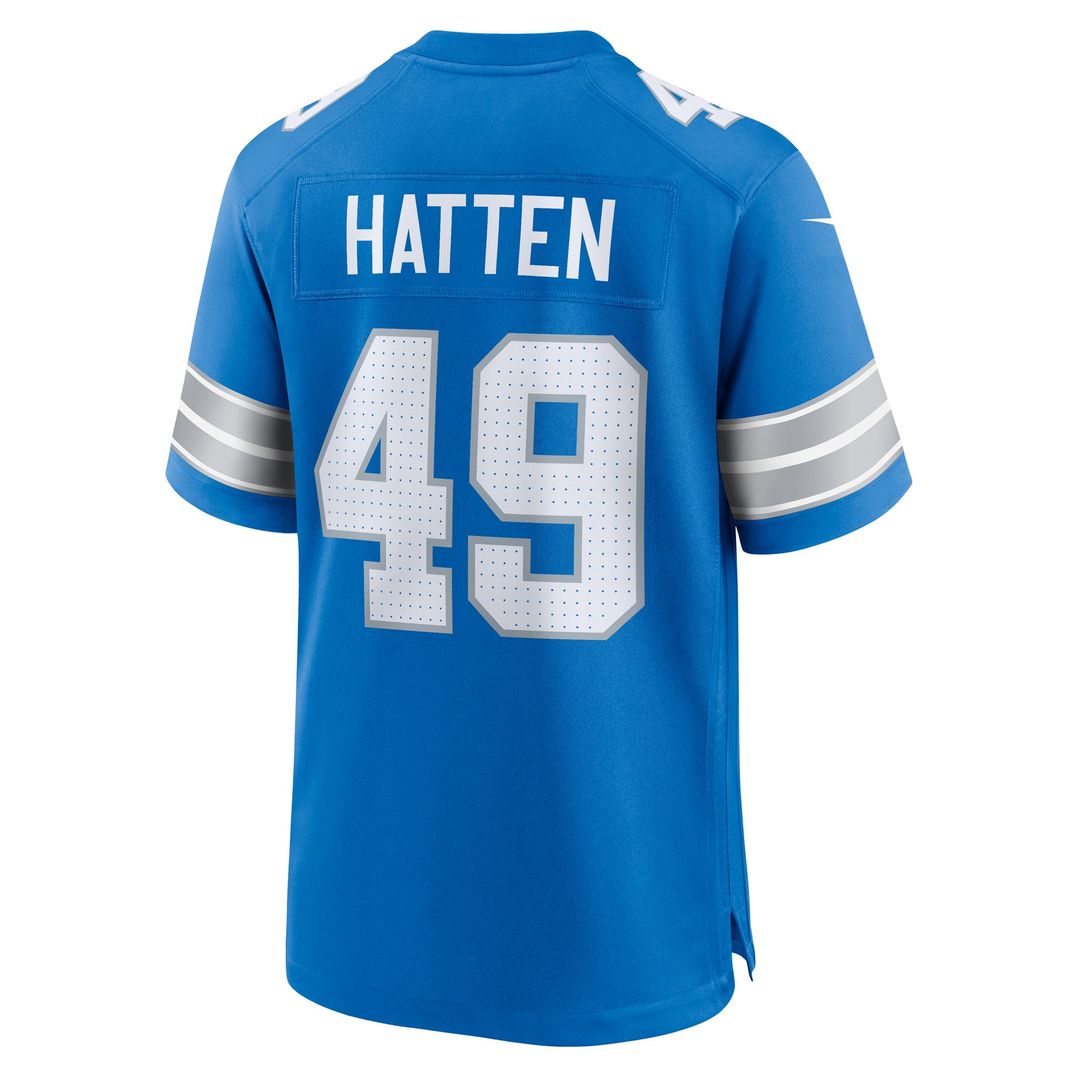 Detroit Lions Hogan Hatten Nike Blue Game Jersey product image 3
