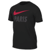 Nike Men Paris Saint-Germain T-Shirt- Black product image 1, provided for visual reference and product detail review